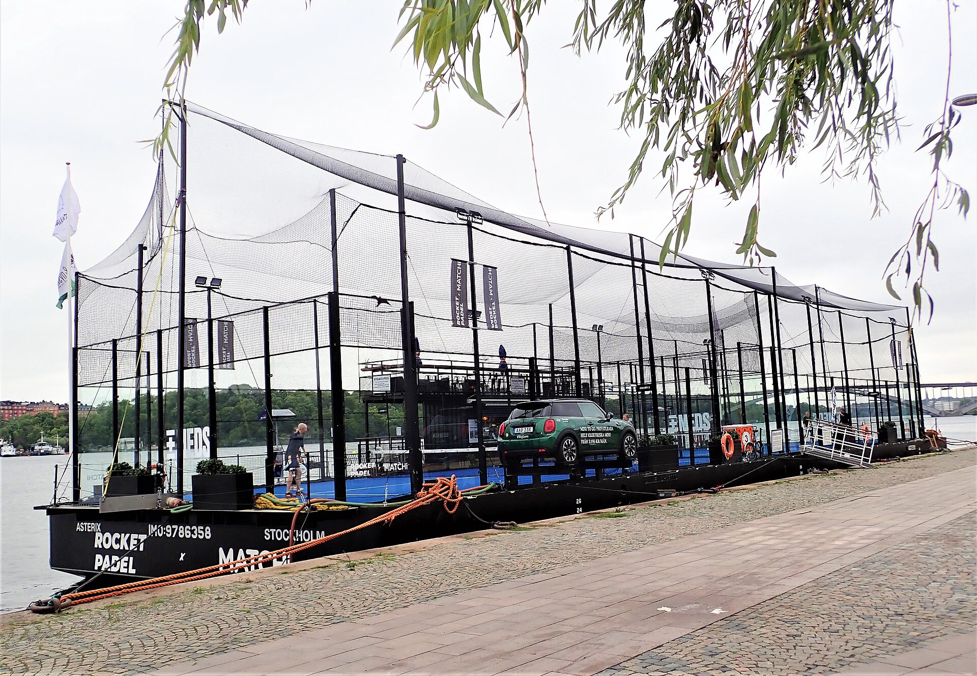 Professional waterfront padel court facility